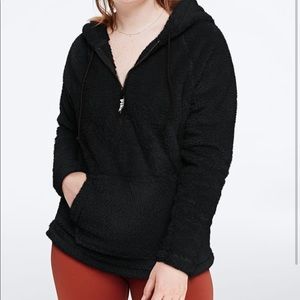 NWT PINK Teddy Half-Zip Pullover